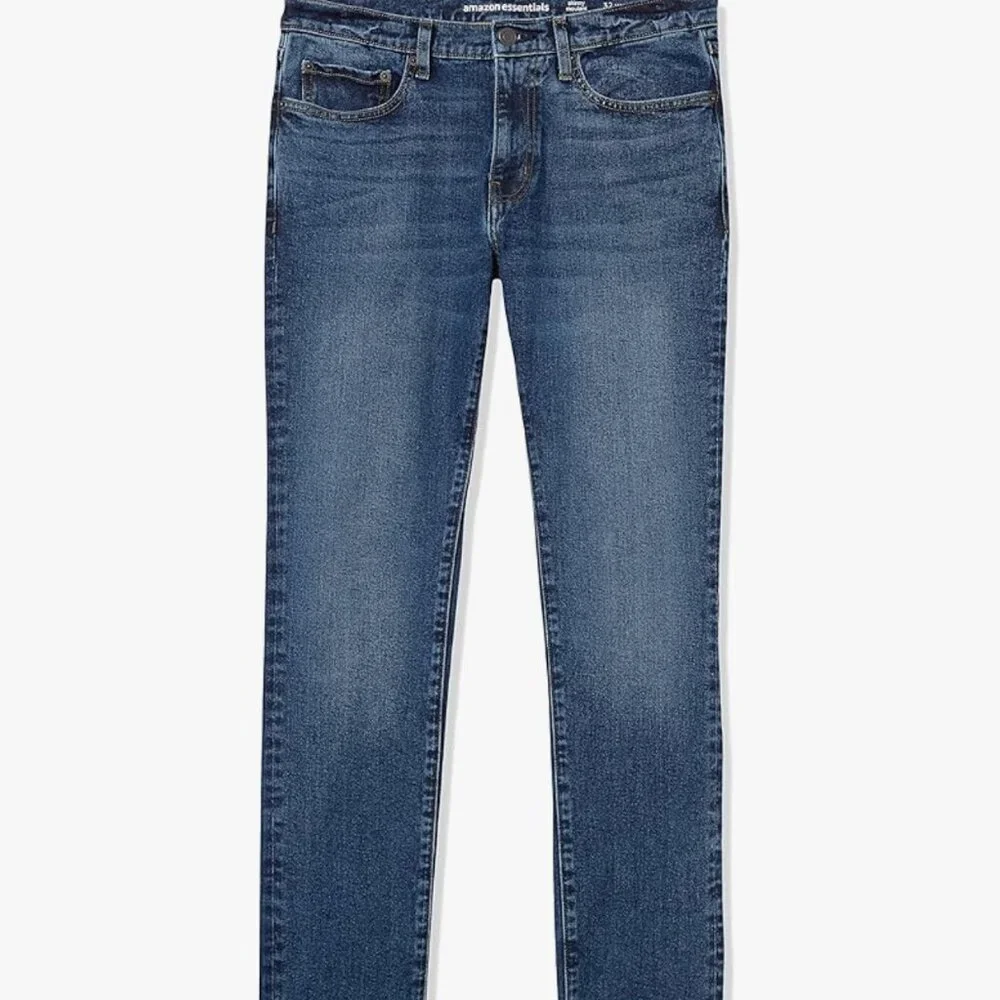 Amazon Essentials Mens Skinny-Fit Stretch Jeans, Vintage Wash, 32x28, EUC